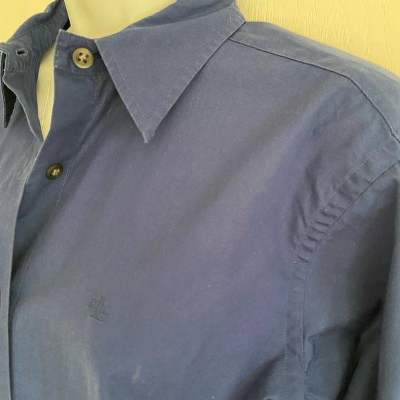 Ralph Lauren light cotton stretch dark blue shirt - Picture 2 of 9